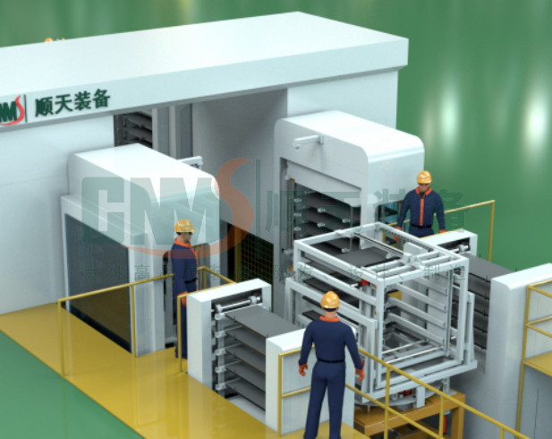 多层真空热冷压自动线