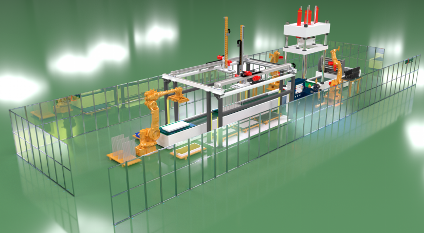 液流电池自动化电堆装配线