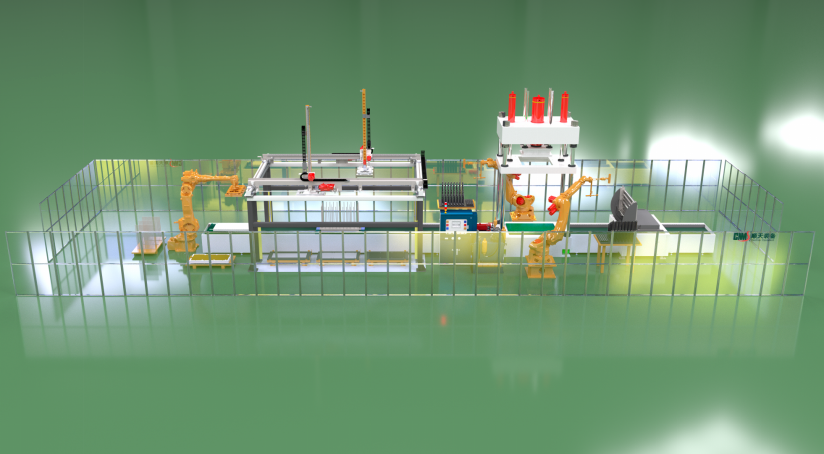 电堆堆叠压装产线