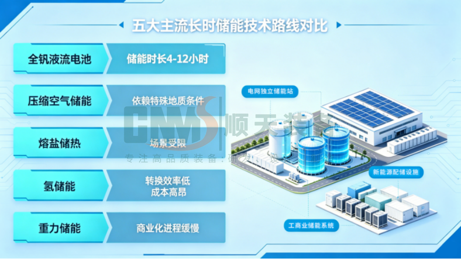 五大主流长时储能技术路线对比